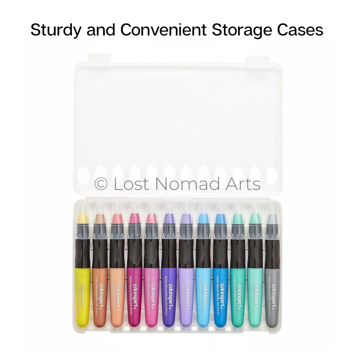 Mixed Media Gel Stick Crayons - 12 Metallic Colors