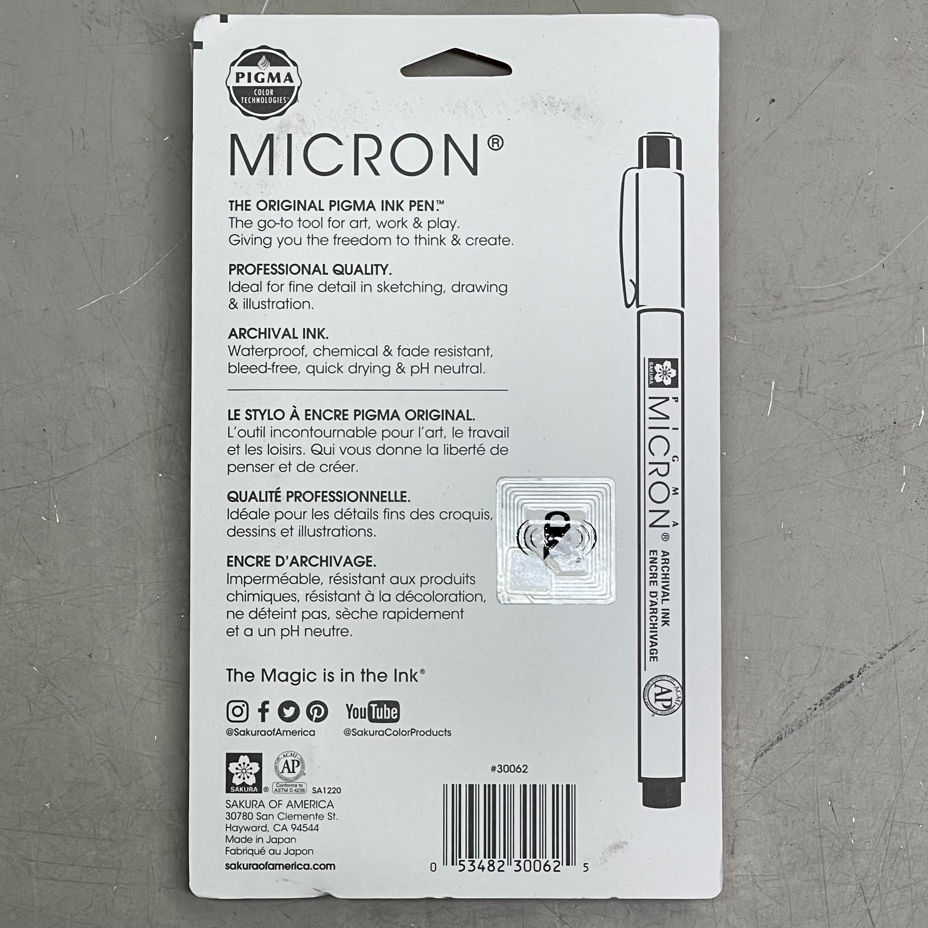 SAKURA (2-PACK) Pigma Micron Pens .2, .25, .3, .35, .45, & .5 mm Black 30062