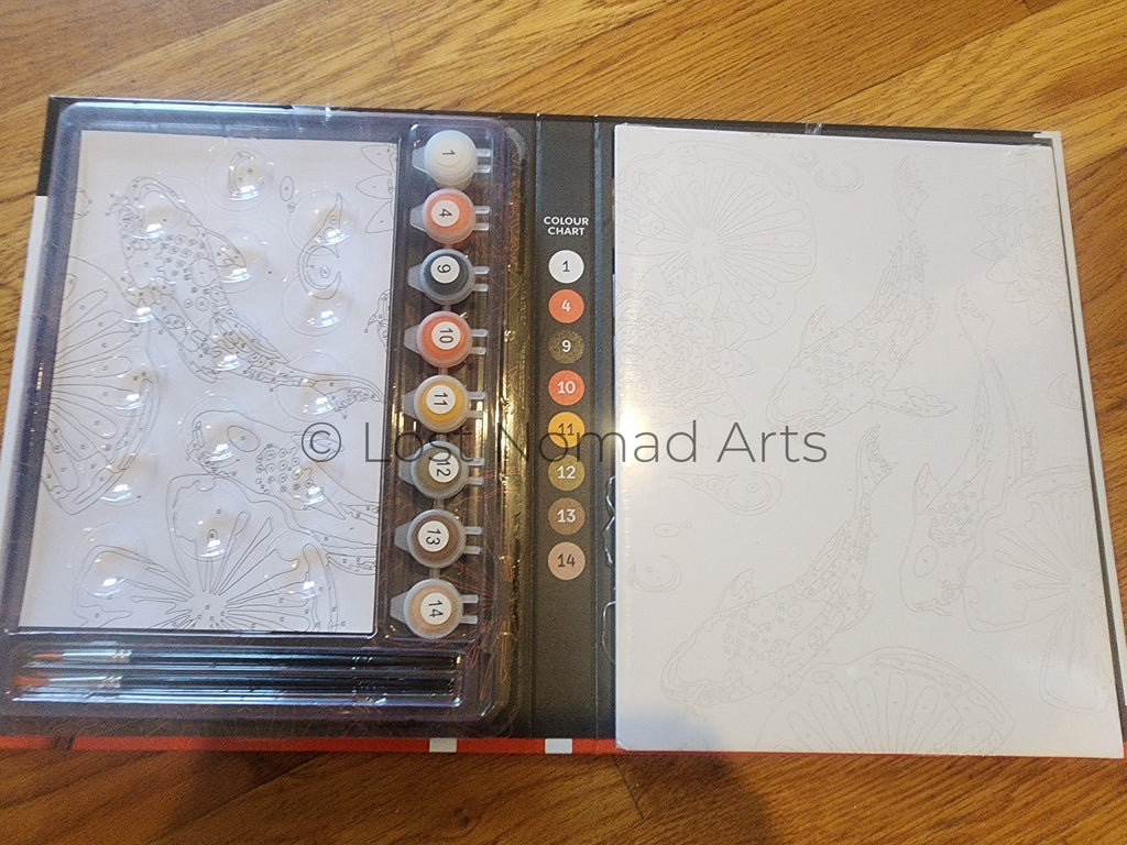 Art Maker PAINTING BY NUMBERS: KOI FISH w/ Supplies~~NIP