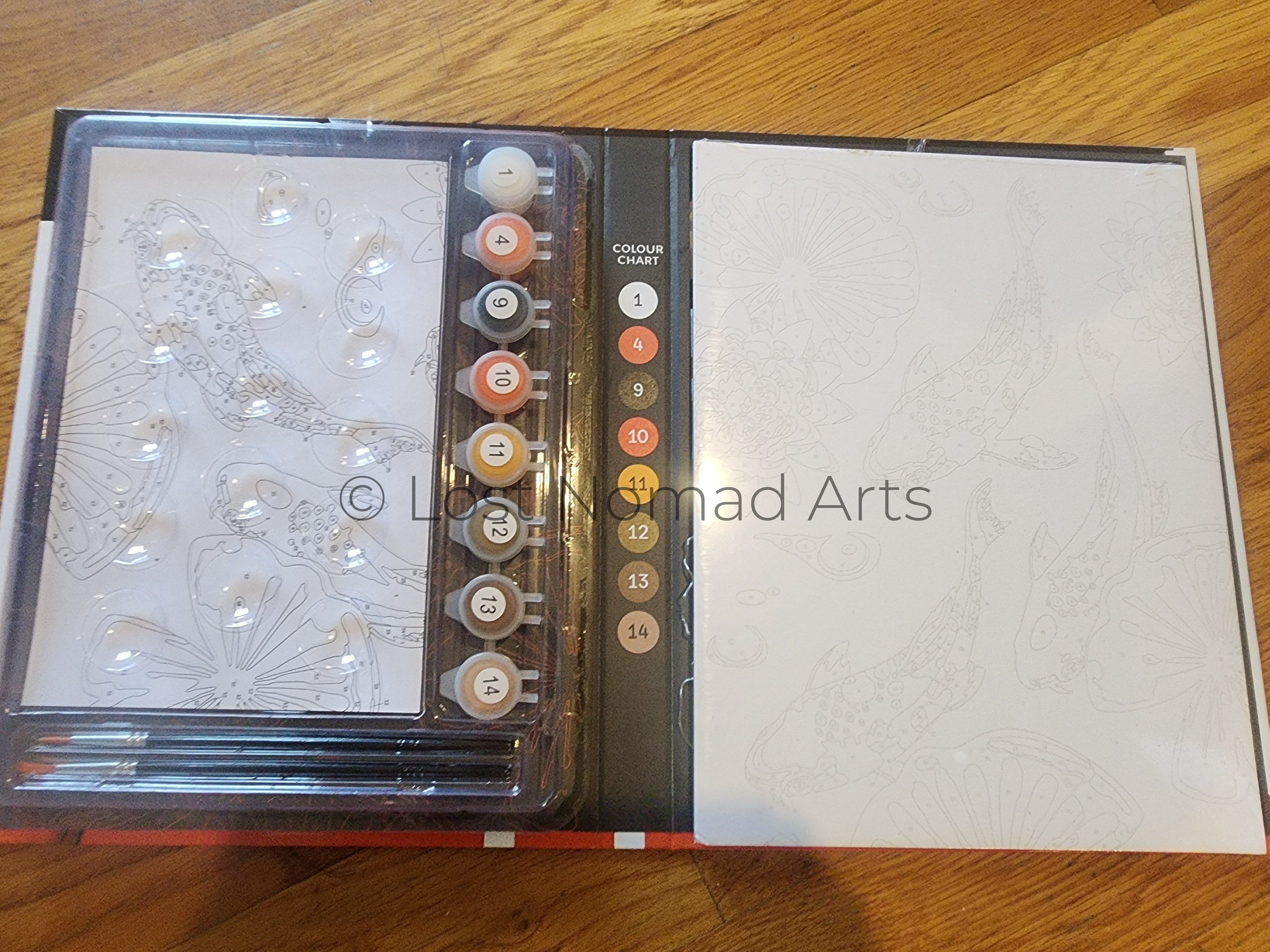 Art Maker PAINTING BY NUMBERS: KOI FISH w/ Supplies~~NIP